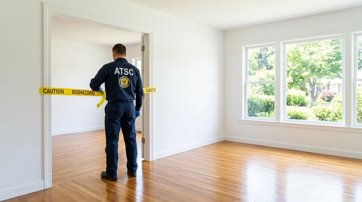 Certified biohazard cleanup crew performing Trauma Scene Cleanup in Tullahoma